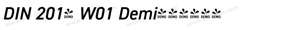 DIN 2014 W01 Demi字体转换